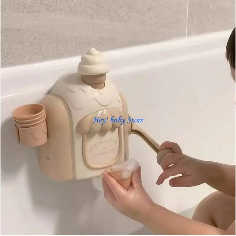 Ice Cream Bubble Maker Bath Toy for Kids – Fun Foam Play