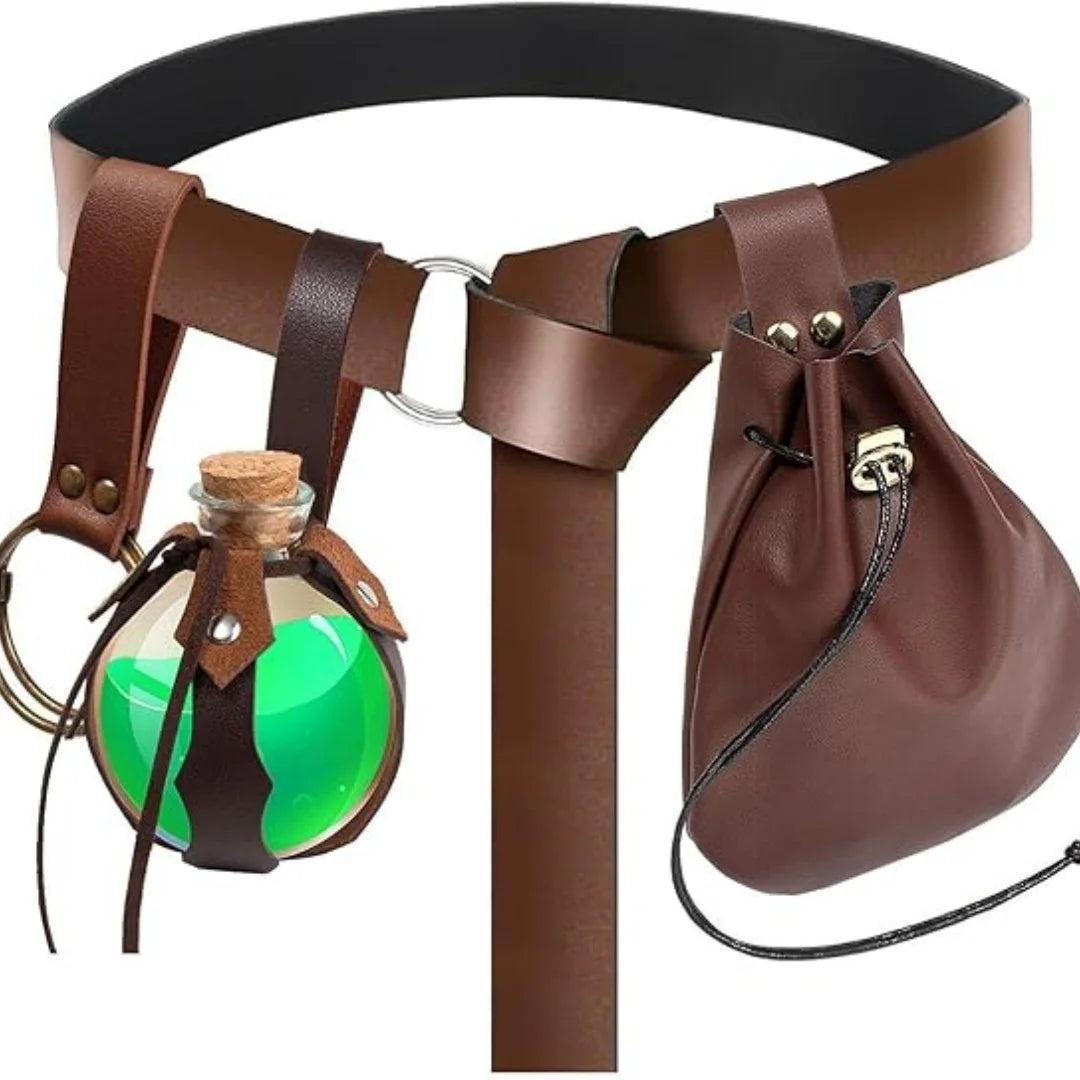Renaissance Costume Accessory Belt Pouch Purse Potion Bottle Waist