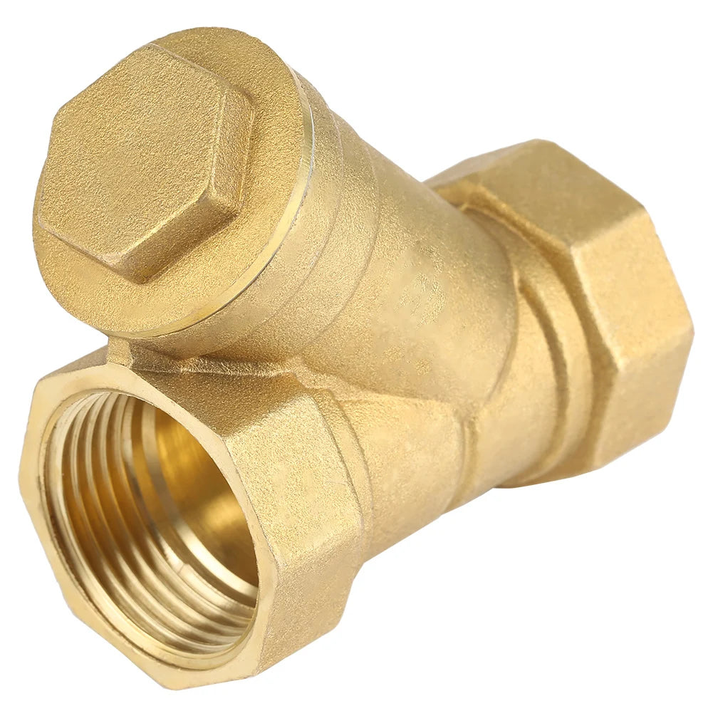 Brass Strainer Filter Valve Connector Quality Brass Durability Female Thread Strainer for Oil Water Industry Professional Use Peaceful Pleasures Health and Wellness