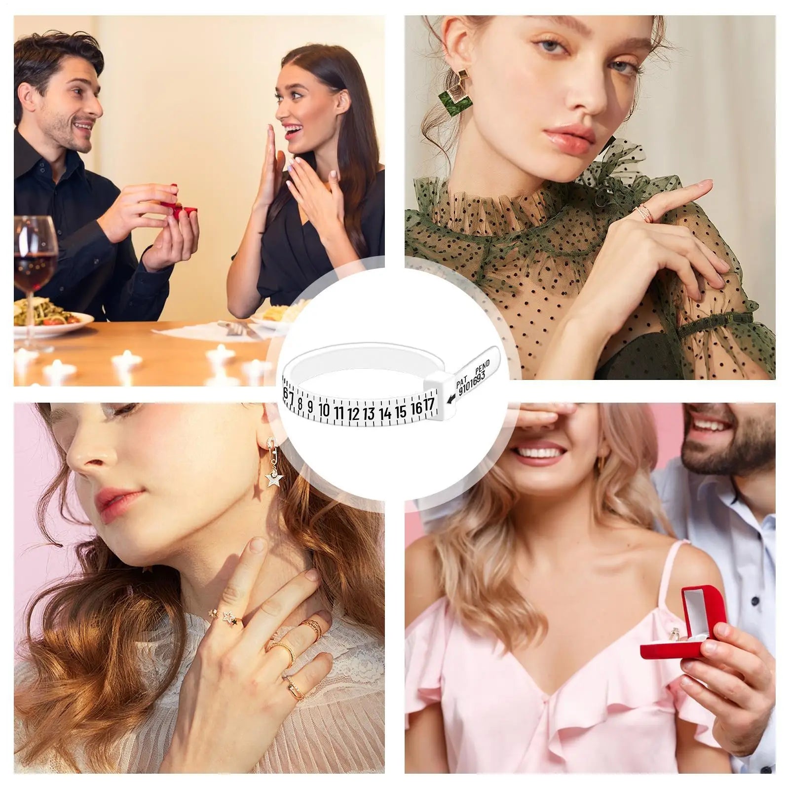 Ring Sizer Belt – UK US EU HK JP Finger Size Gauge Tool Jewelry Sizing Tool Peaceful Pleasures Health and Wellness