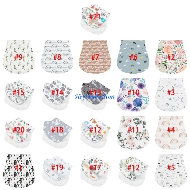 Soft Absorbent Baby Burp Cloths – Newborn Feeding & Teething Bibs