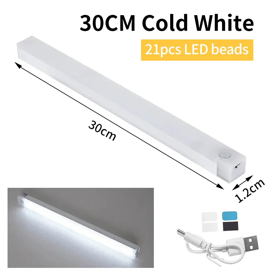USB Rechargeable PIR Motion Sensor LED Night Light – Cabinet Lamp