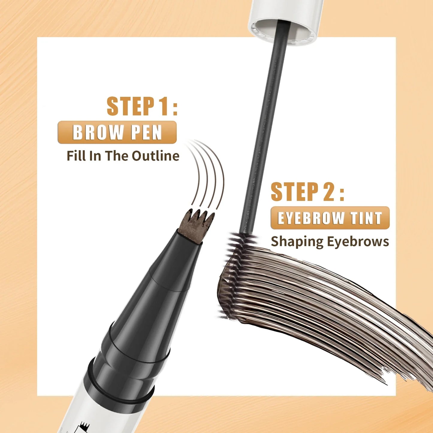 Hello Kiss 2-in-1 Waterproof Microblading Eyebrow Pen – 4 Tips