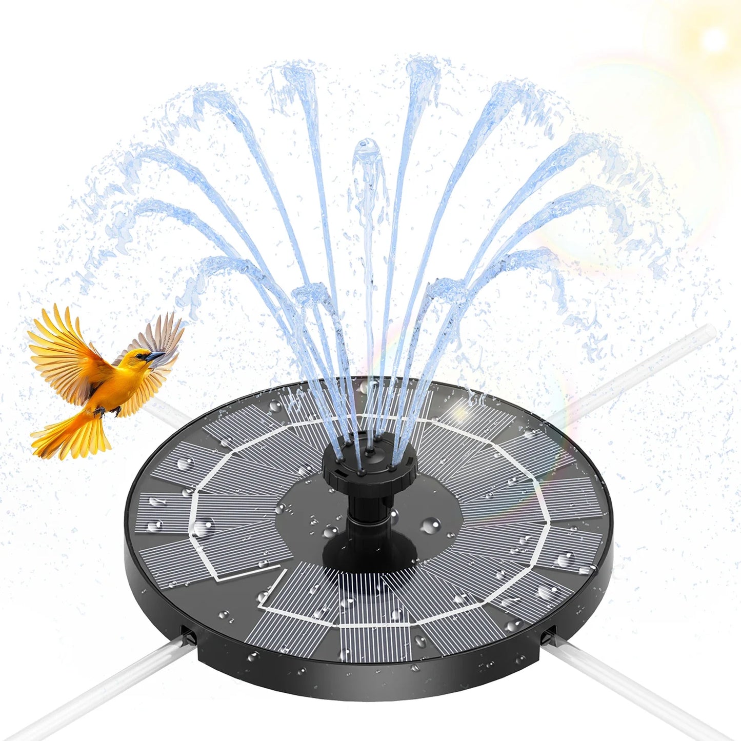 2.5W Solar Fountain Pump – 6 Nozzles for Garden, Pond & Bird Bath