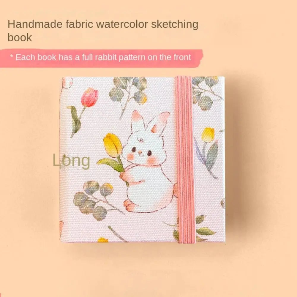 Mini Fabric Watercolor Sketchbook | 20 Sheets 300GSM Square