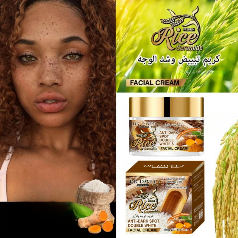 Rice CreamRice facial cream Moisturizing and Nourishing Facial Moisturizing Lotion Moisture Replenishment Four Seasons Men and W Peaceful Pleasures Health and Wellness