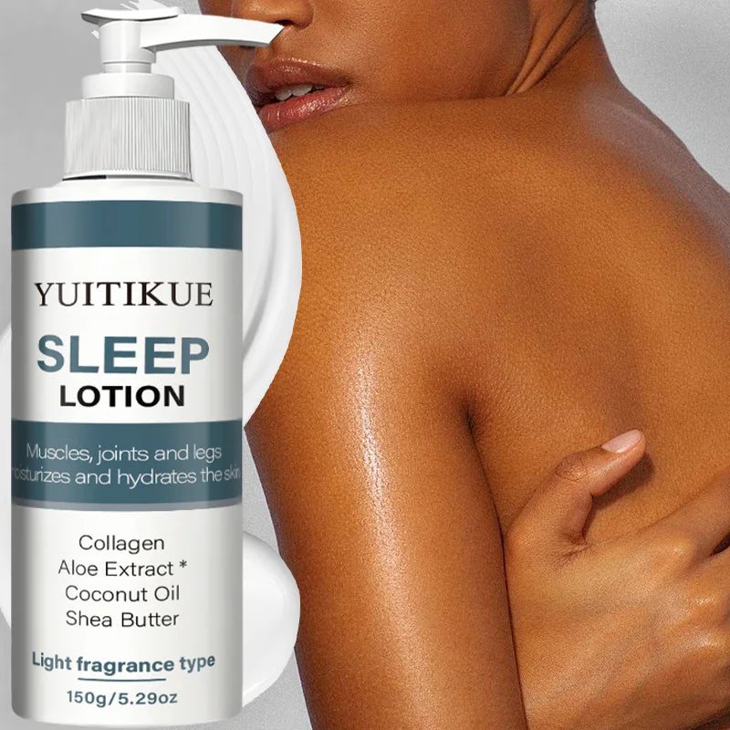 Yuitikue Sleep Lotion, 150g Light Fragrance Body Lotion with Collagen & Aloe for Muscle, Joint & Leg Care, Moisturizing Peaceful Pleasures Health and Wellness