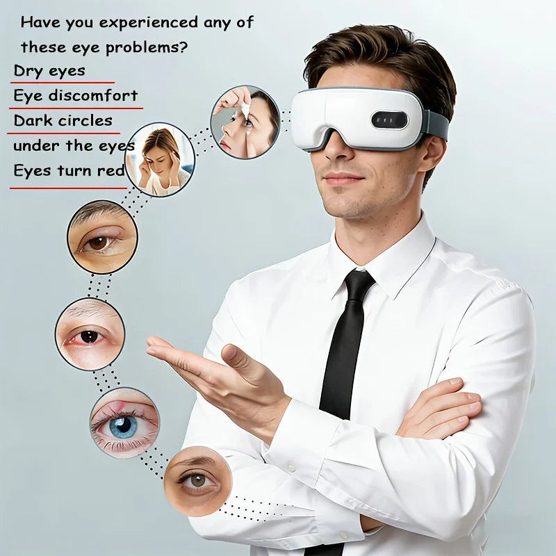 Multifunctional Eye Massager, Eye Care Device, Eye Protection Device Eye Relaxation and Massage. Targeted Massage of Eye Acupuncture Points, 5 Modes to Choose From, with Vibration Function. Foldable, with Adjustable Loose Str Peaceful Pleasures Health and Wellness Default Title