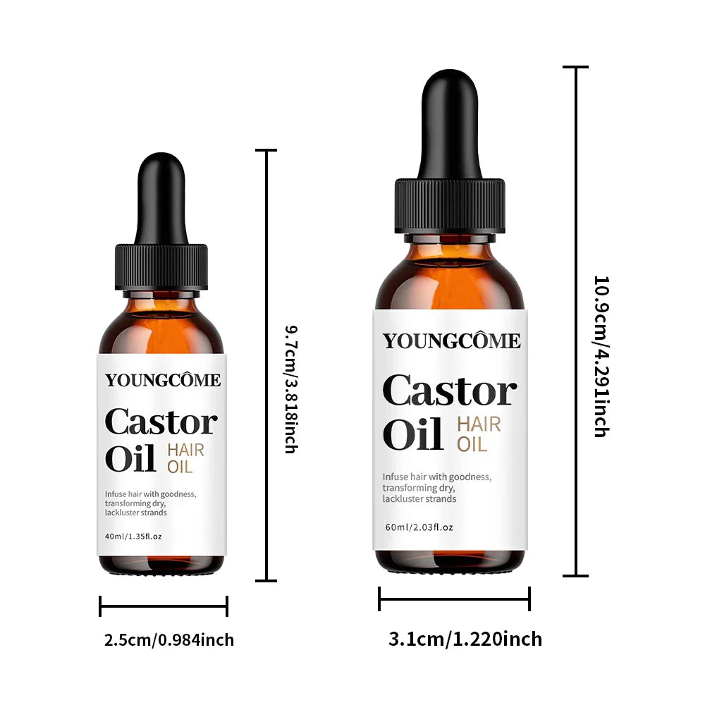 YOUNGCOME Castor Hair Oil Serum – Frizz Control & Shine
