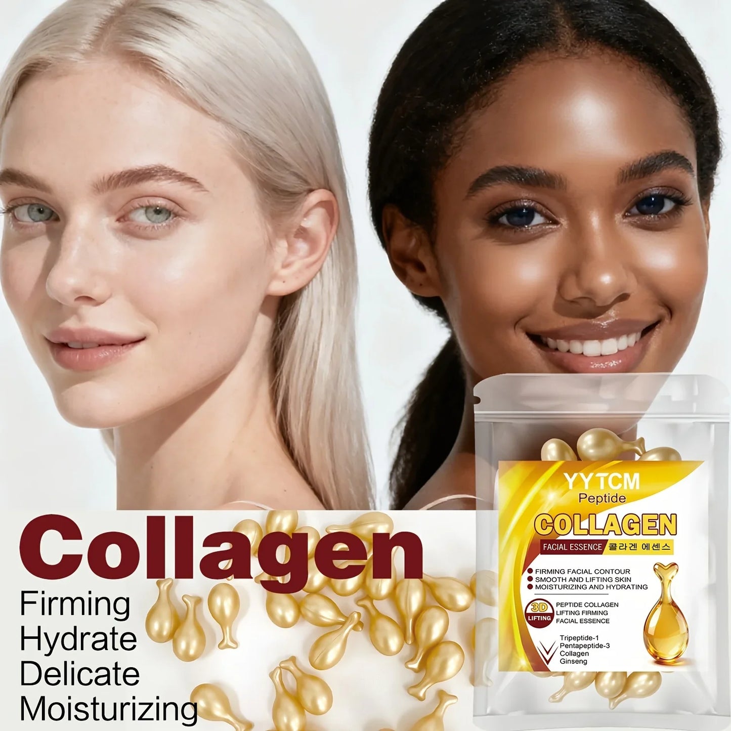 Polypeptide Collagen Essence Capsules | Squalane & Fullerene