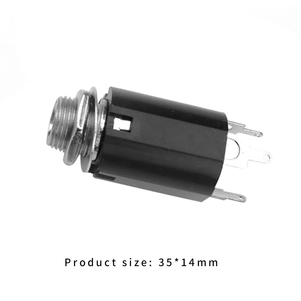 Guitar Stereo Output Plugs Solid 5pcs Guitar EQ Jack Socket 6.35mm Jack Stereo Pickup Female Output Socket Plug Peaceful Pleasures Health and Wellness