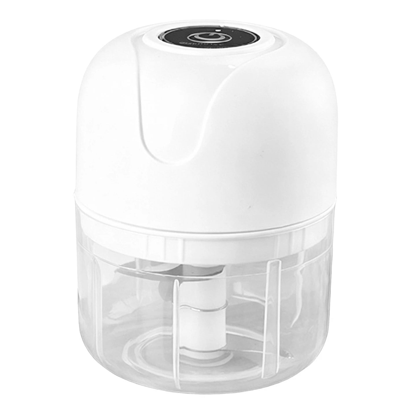 Electric Garlic Press And Ginger Masher One-Touch Operation For Effortless Chopping Space-Saving Countertop Organization Peaceful Pleasures Health and Wellness White 250ml As Shown