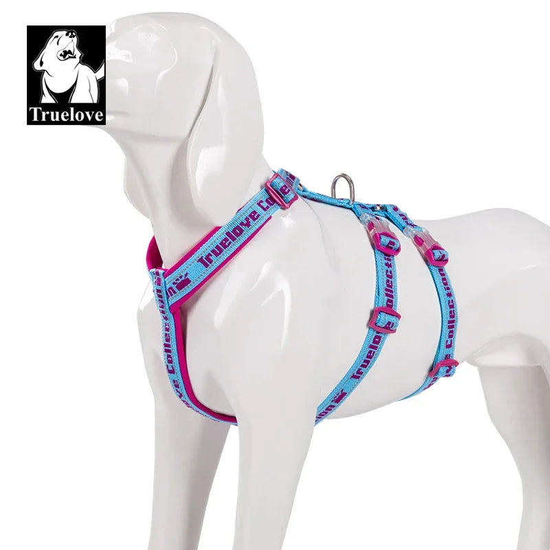 Truelove Double H Harness Neoprene Padding Durable Strong Reflective Gow in the Dark Aluminum Alloy Fitting Light Weight TLH6571 Peaceful Pleasures Health and Wellness Fuchsia XS China Mainland