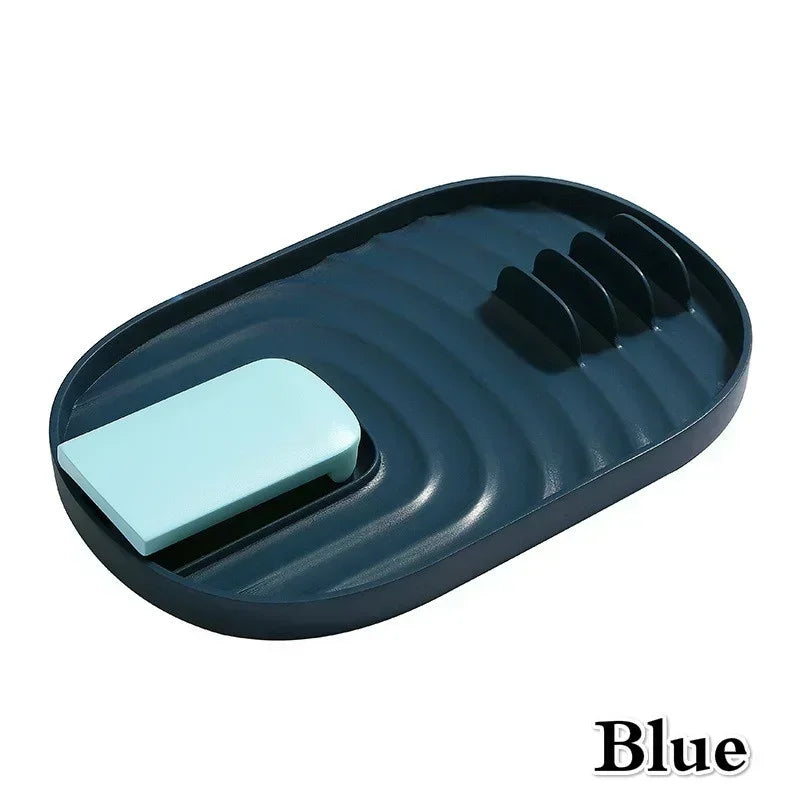Kitchen Candy Storage Shelf Plastic Pan Pot Cover Lid Rack Stand
