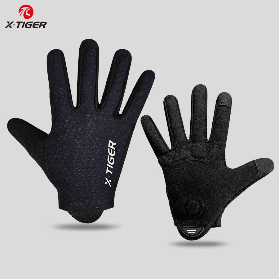 X-TIGER Full Finger Cycling Gloves – Touchscreen & Non-Slip