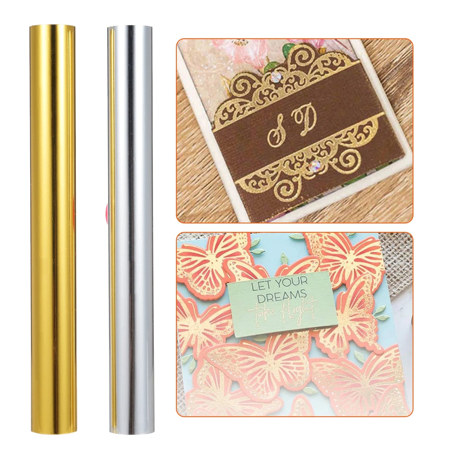 Stamping Pens Set Hot Heated Foil Pens Set USB Heat Foil Pen for Scrapbooking Tool Kits Gold & Silver Hot Foil Roll Drawing Pen Peaceful Pleasures Health and Wellness