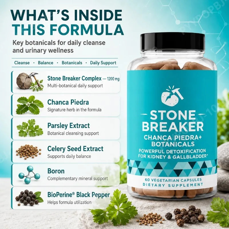Chanca Piedra Herbal Capsules with Parsley & Celery Seed | 60ct