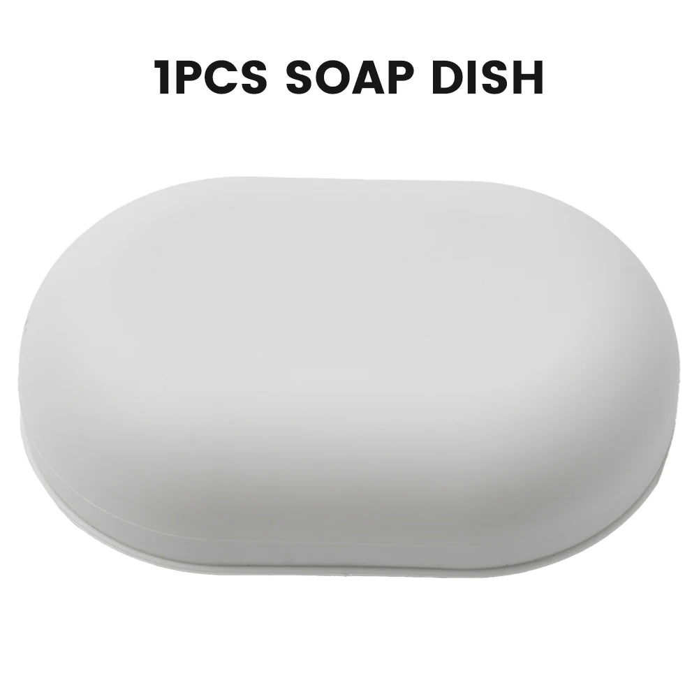 Soap Dish Lid Storage Box Portable Waterproof Travel Home Bathroom