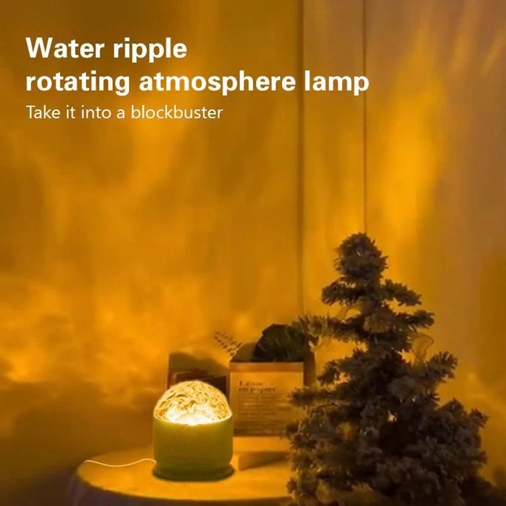 16-Color Aurora Water Ripple Projector Night Light | Remote LED Projector Night Light Peaceful Pleasures Health and Wellness
