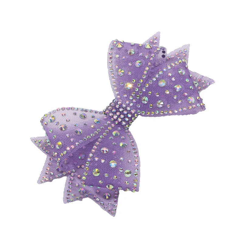 Rhinestone Bow Shoe Clips – Mesh Diamond Wedding Buckles