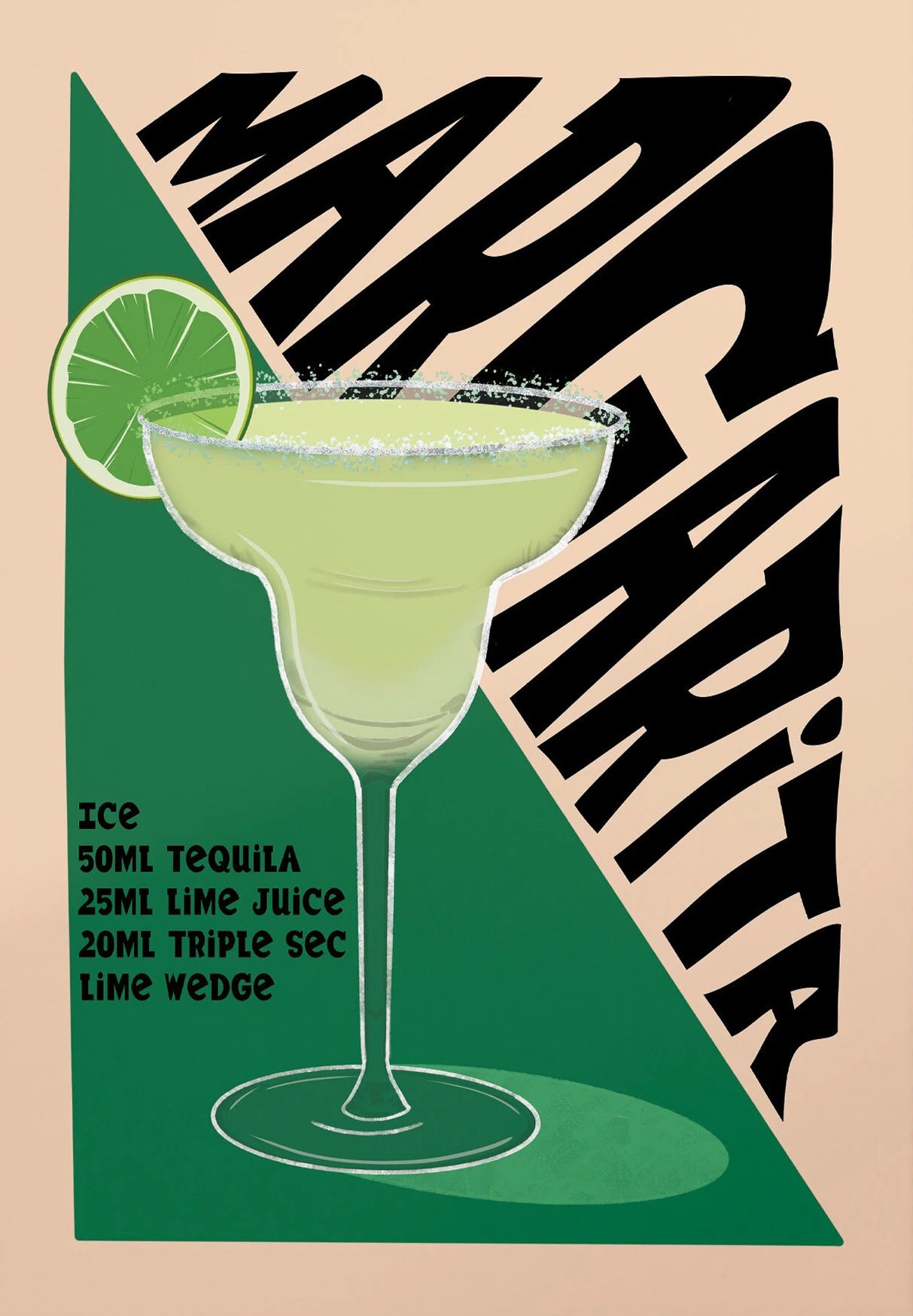 Vintage Cocktail Canvas Wall Art | Retro Bar Drinks Print