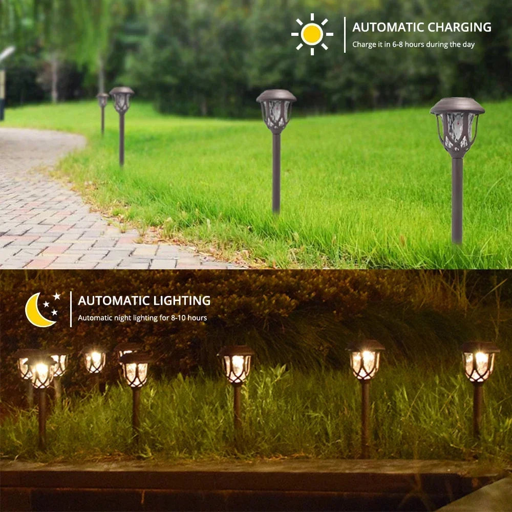 Solar Lawn Garden Light – Colorful LED, IP65 Waterproof, Auto On