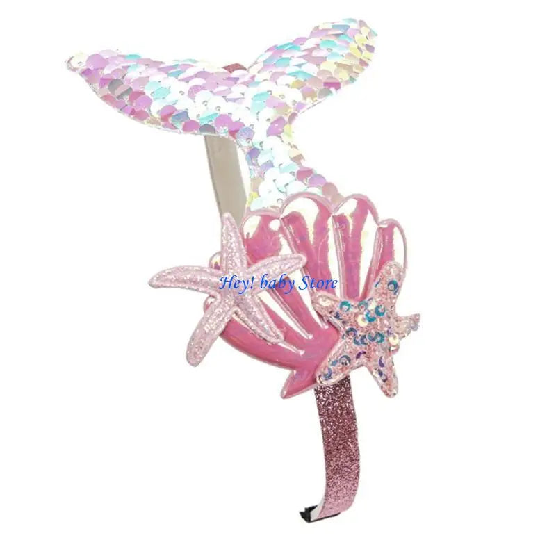 Girls Mermaid Seashell Headband | Birthday Party Hair Accessory