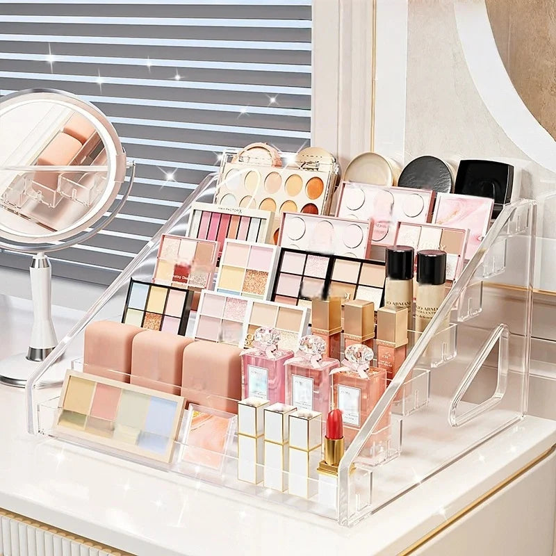 Acrylic Step Display Stand – Multi-Layer Nail Polish Organizer