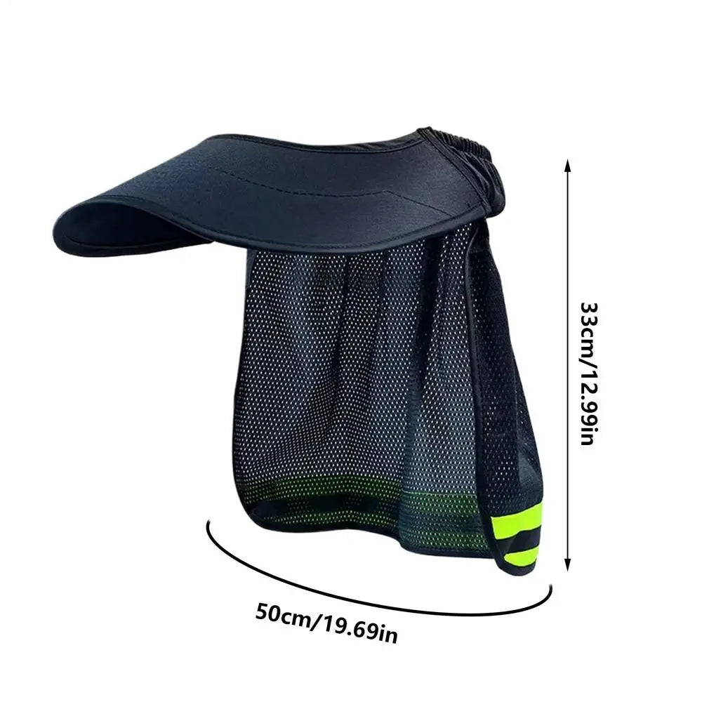 Hard Hat Sun Shade Full Brim Neck Shield | Reflective Strip