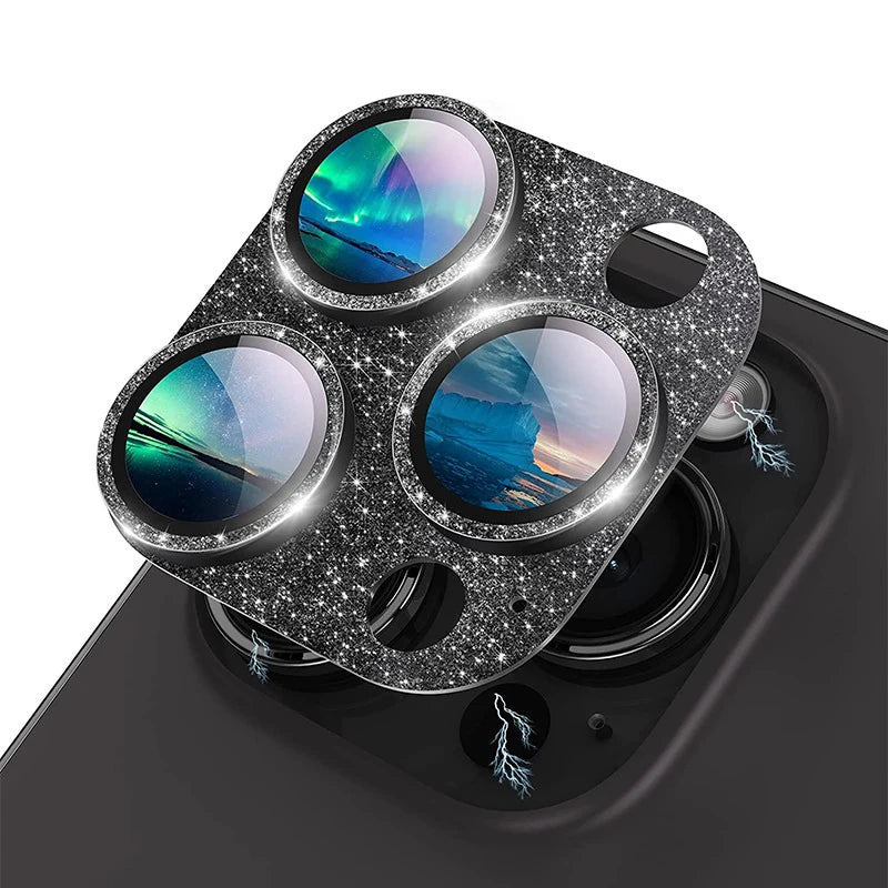 Integral Glitter Armor Lens Film for iPhone13 14 15 Pro Max Accessories for iphone Camera Protector for iphone 15 Lens Camera Peaceful Pleasures Health and Wellness Black iPhone16 or 16Plus