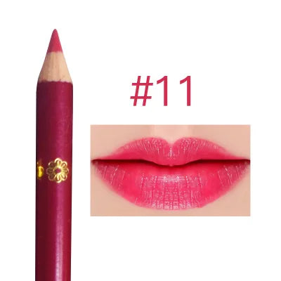 12-Color Waterproof Lip Liner Set | Long-Lasting Foggy Finish