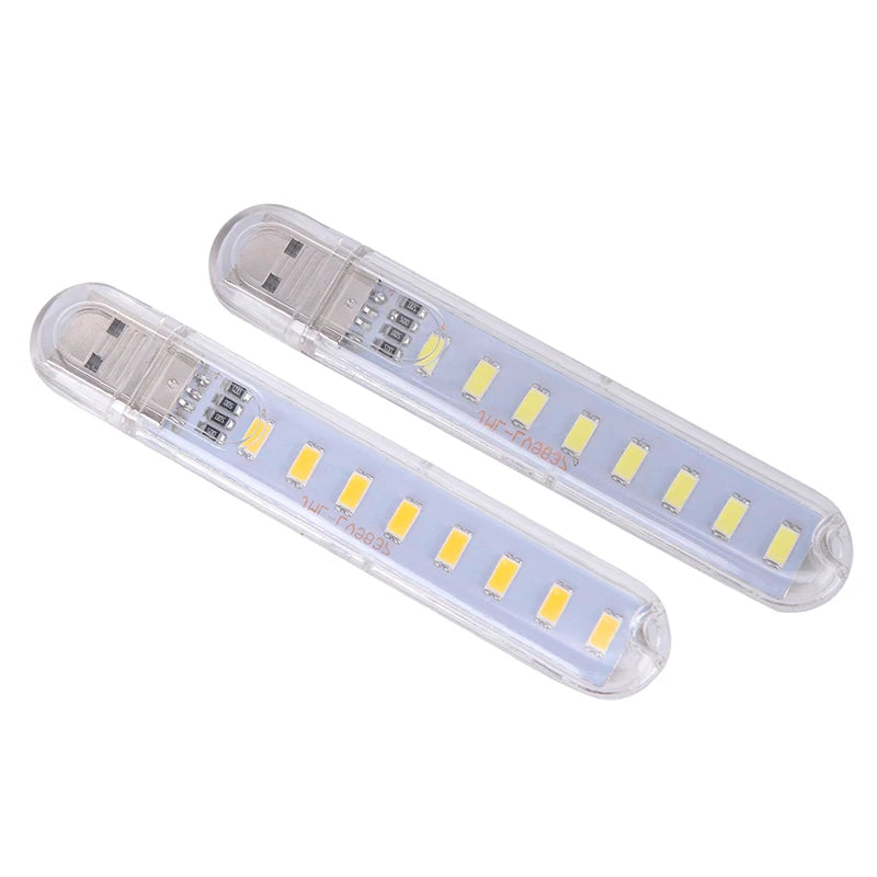 Portable USB Clip-On LED Mini Lamp – Flexible 8 LED Night Light