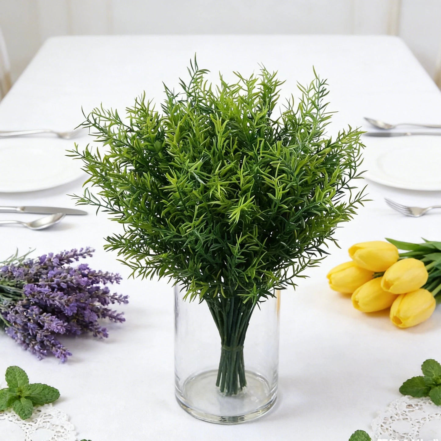 Artificial Eucalyptus Stems 2/4pcs | Faux Green Plant Décor