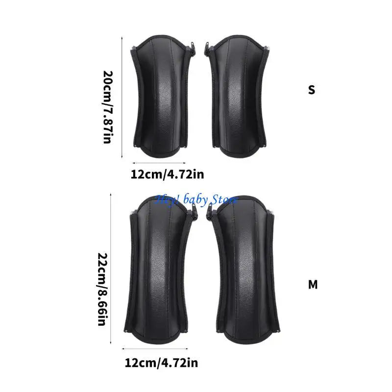 Baby Stroller Handle Cover | PU Leather Grip Protector