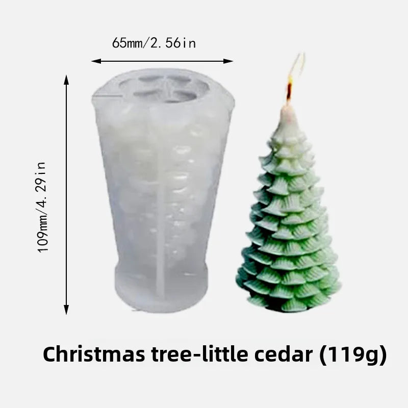 3D Christmas Tree Silicone Mold – Resin, Candle & Soap