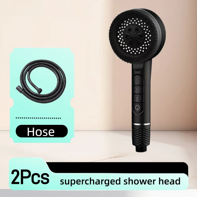 Adjustable High-Pressure Handheld Shower Head with Filter & Hose