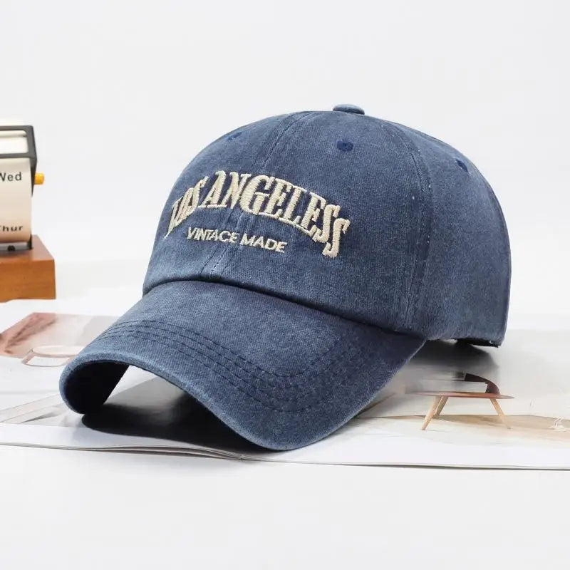 Washed Embroidered Baseball Cap – Unisex Adjustable Sun Hat