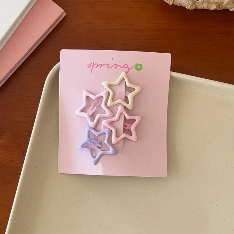 Cute Star Hair Clips Girl's Side Bangs Accessories Small Clip