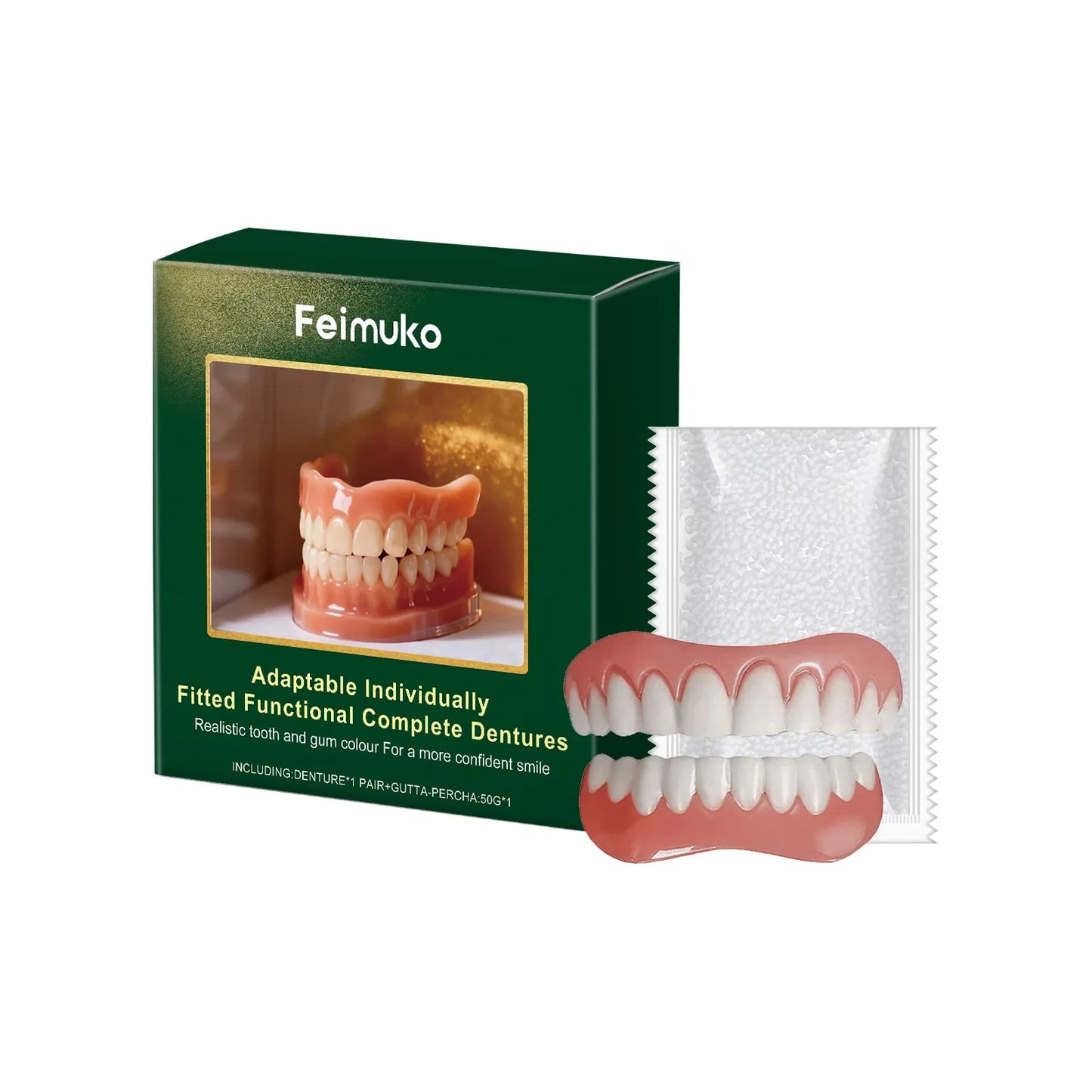 Silicone Temporary Denture Set – Upper & Lower Comfort Fit Kit