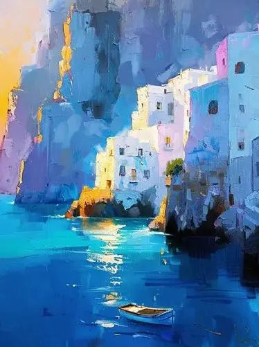 Landscape Art Posters Canvas Printing, Colorful Fashion Trend Wall Art for Rural Villas & Home Decor, Natural Aesthetic Canvas Peaceful Pleasures Health and Wellness