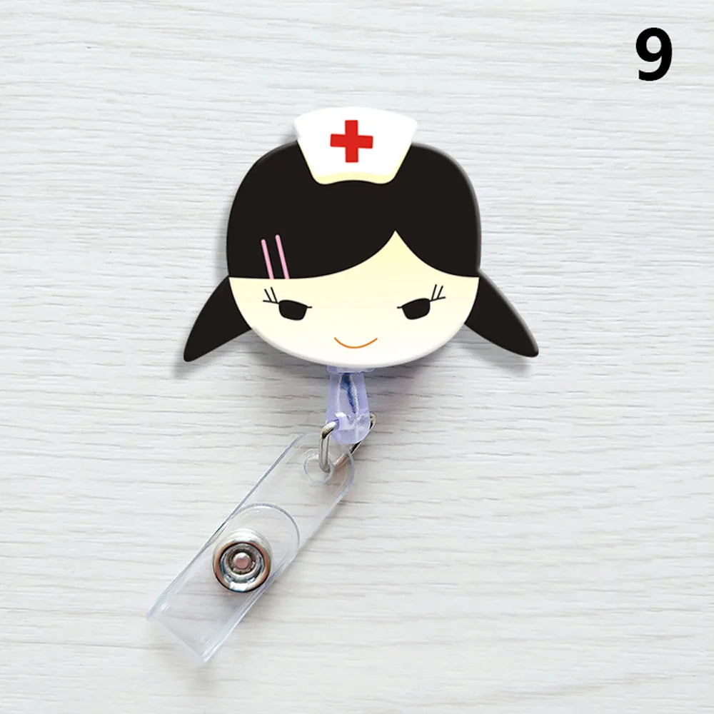 Nurse Exhibiton ID Name Card Badge Reel Doctor Clips Office Supplies Card Holder Clip Badge Holder Clip Name Card Holder Peaceful Pleasures Health and Wellness 9