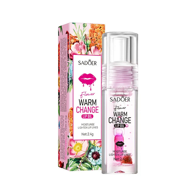 SADOER Color Changing Lip Oil – Hydrating Plumping Lip Balm