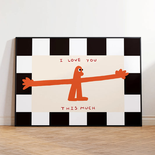 I Love You This Much Quote Wall Art Print Canvas Painting Poster Picture For Living Room,Bedroom Home Decor Peaceful Pleasures Health and Wellness