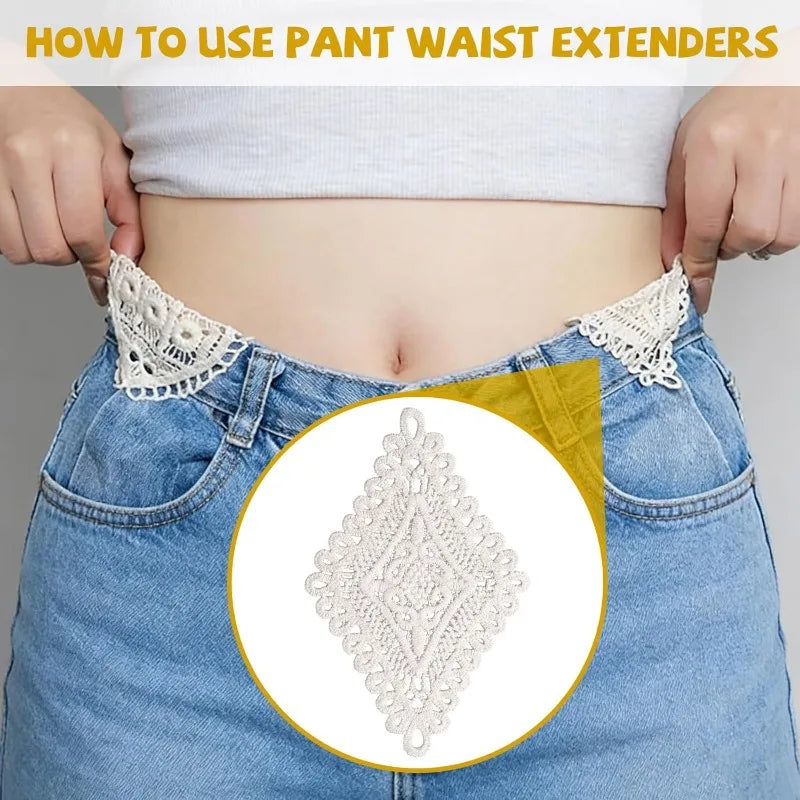 6-piece Lace Jeans Waist Extension Strap Adjustable Suitable Women's