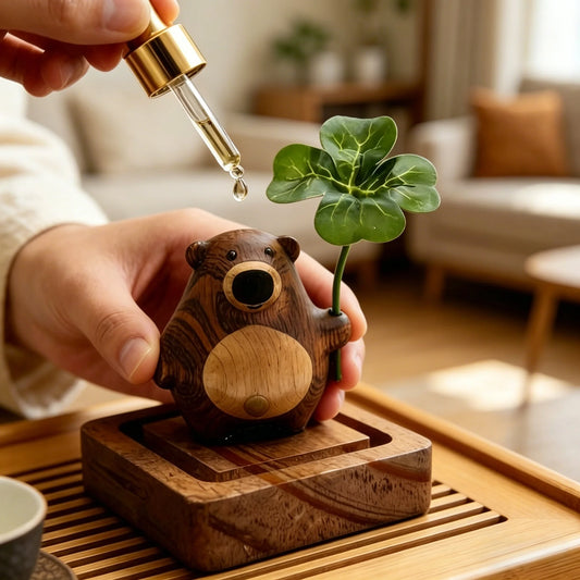 Cute Bear Wood Essential Oil Aroma Diffuser | Home & Car Decor Wood Aroma Diffuser Peaceful Pleasures Health and Wellness