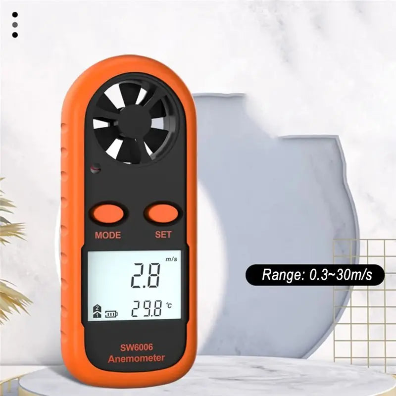 A36T-Anemometer Handheld, Light Weight Digital Wind Speed Meter Vane Anemometer Wind Power Temperature Humidity Measurement Peaceful Pleasures Health and Wellness