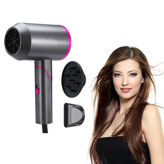 Foldable High Quality Powerful Portable Hair Dryer with Removable Back Cover Negative Ion Hair Care Machine with 3 Wind Speed Peaceful Pleasures Health and Wellness