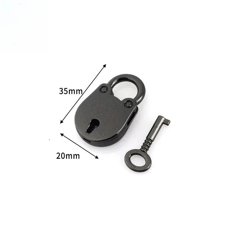 Cat Head Antique Mini Padlock with Key | Diary & Jewelry Lock