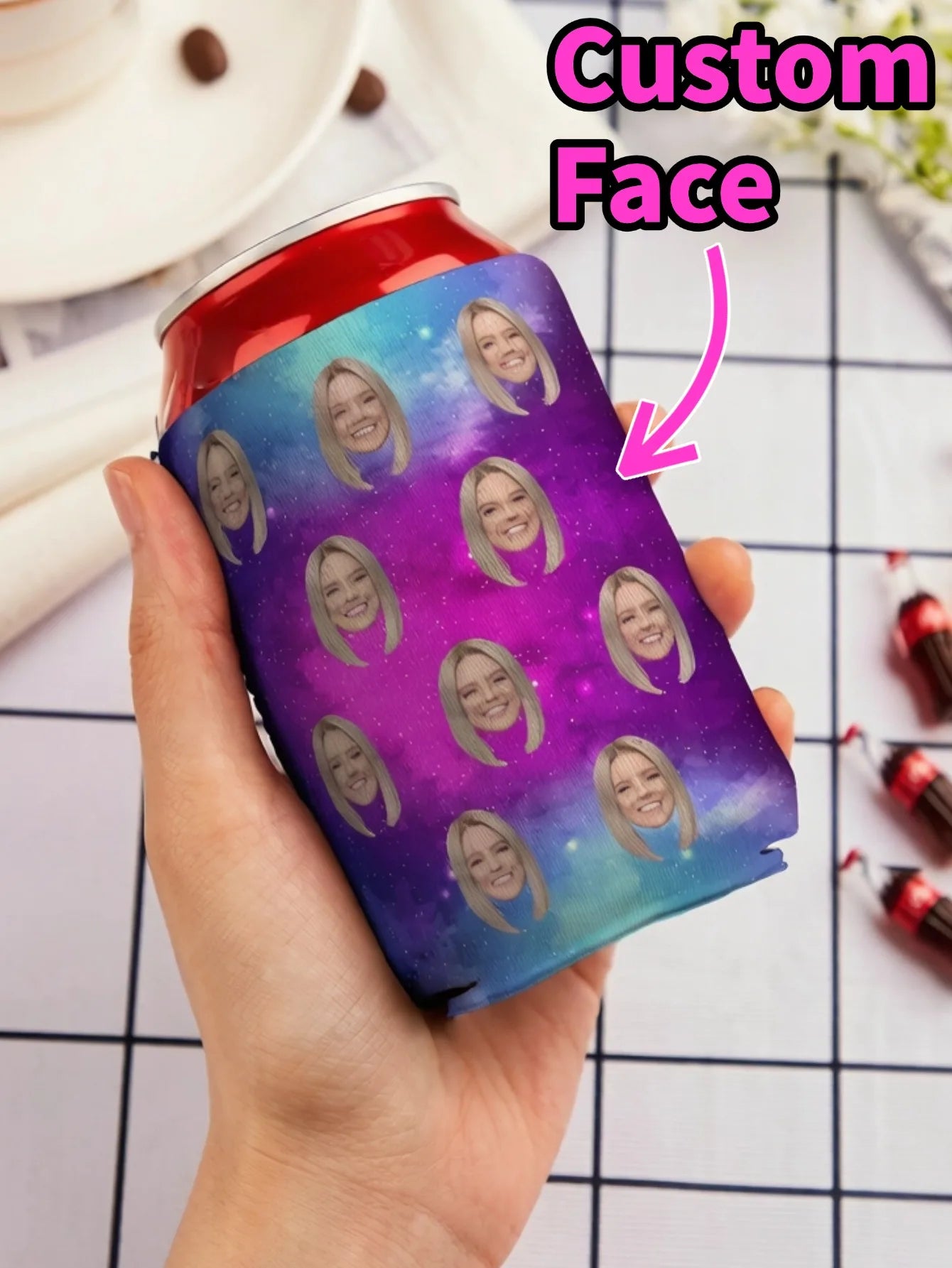 Custom Photo Can Cooler Sleeve | Personalized Koozie Gift