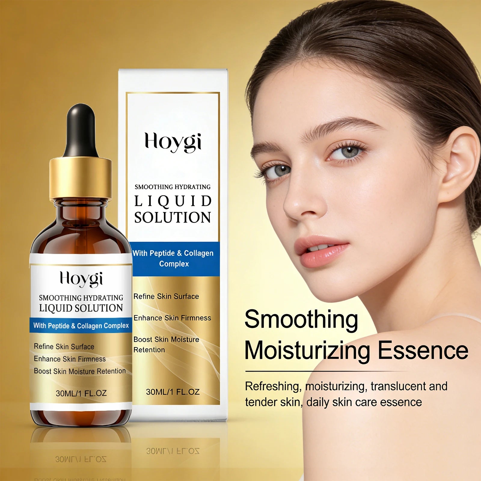 Smoothing Moisturizing Essence Firming Lifting Skin Dullness Improvement Brightening Skin Fade Fine Lines Hydrating Face Serum Peaceful Pleasures Health and Wellness
